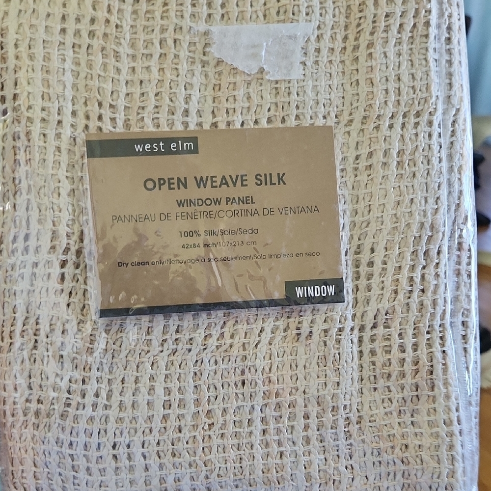 West Elm Open Weave Silk Window Panel